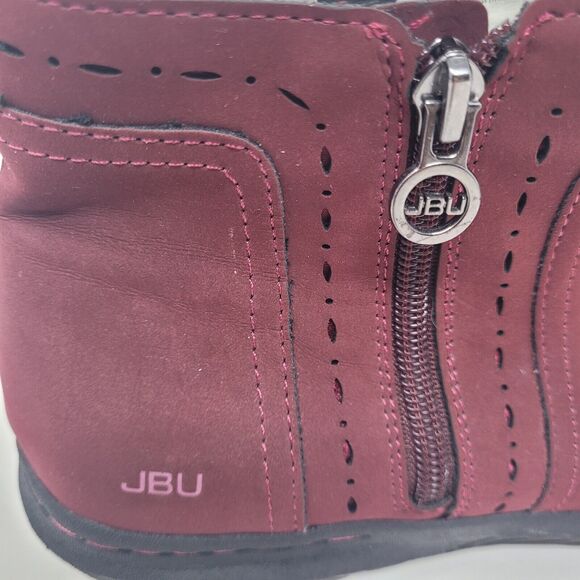 NEW JBU Jambu Ladies' Size 11 Juno Ankle Boot, Red Faux Fur Lined, Double Zipper - Picture 4 of 9
